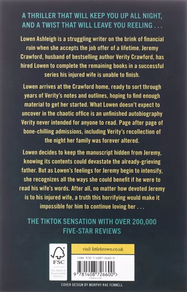 Verity by Colleen Hoover: The Thriller That Will Capture Your Heart and Blow Your Mind