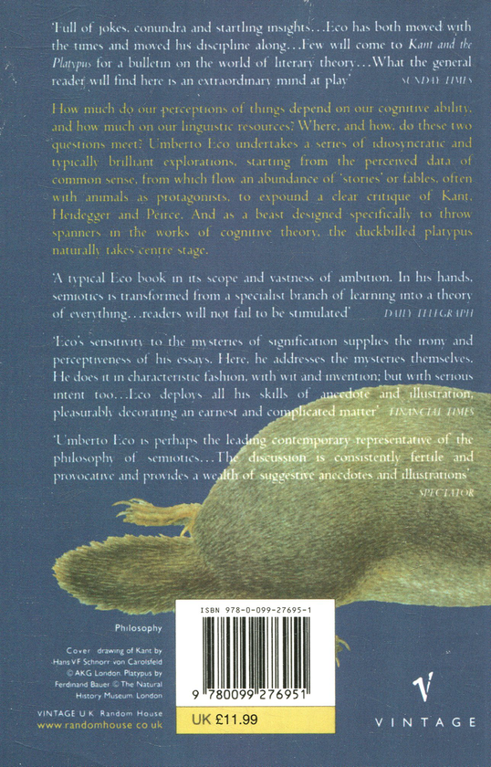 Kant and the Platypus by Umberto Eco